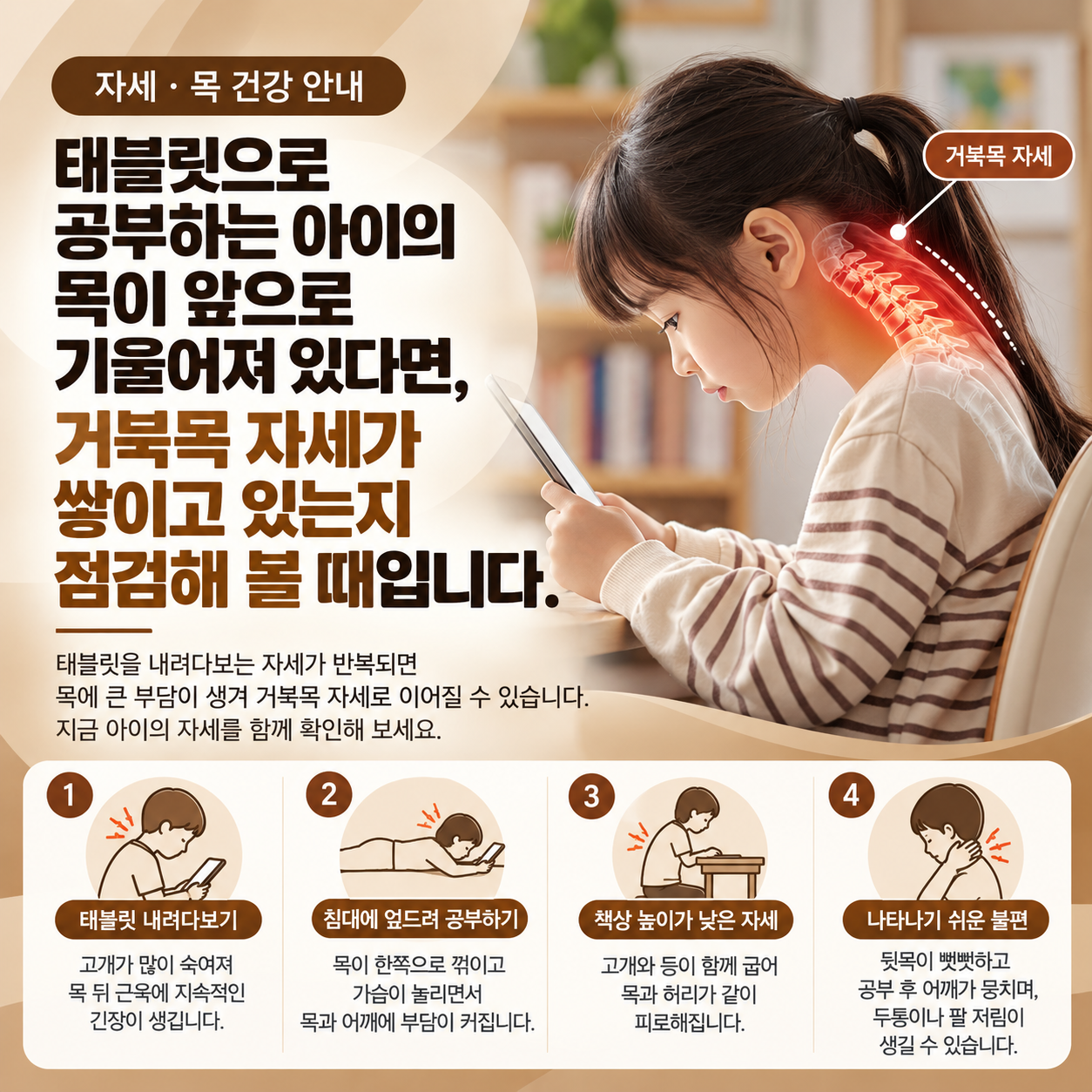 자세 목 건강 안내